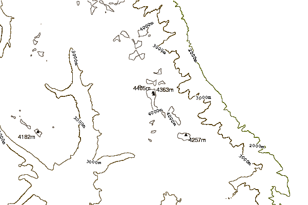 Mountain peaks around Mount Muir