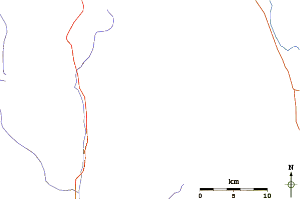 Roads and rivers around Mount Muir