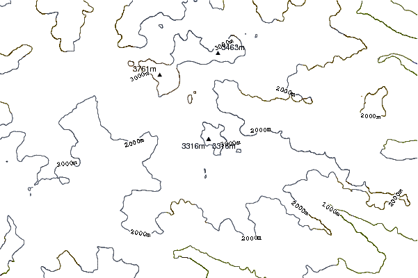 Mountain peaks around Mount Munday