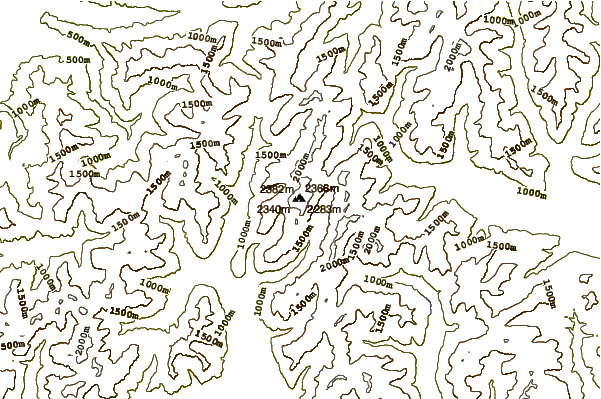 Mountain peaks around Mount Murchison