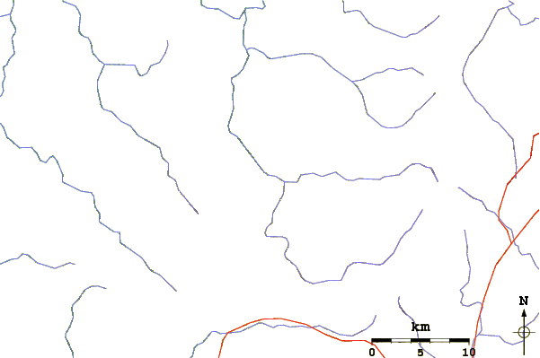 Roads and rivers around Mount Murud Sarawak