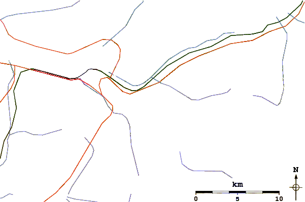 Roads and rivers around Mount Musgrave