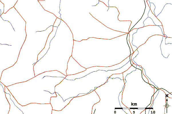 Roads and rivers around Mount Myōken (Tajima)