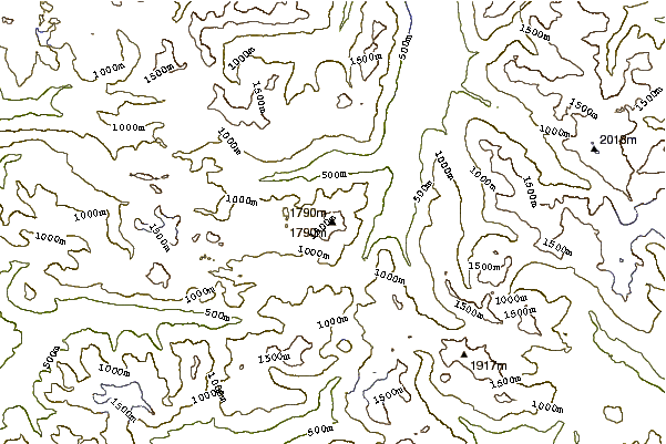 Mountain peaks around Mount Myra