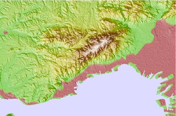 Surf breaks located close to Mount Nagamine