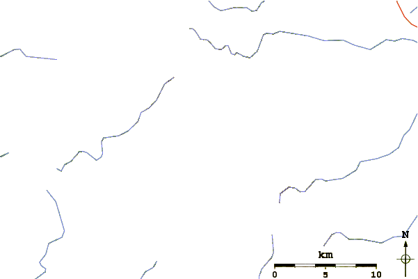 Roads and rivers around Mount Nakano