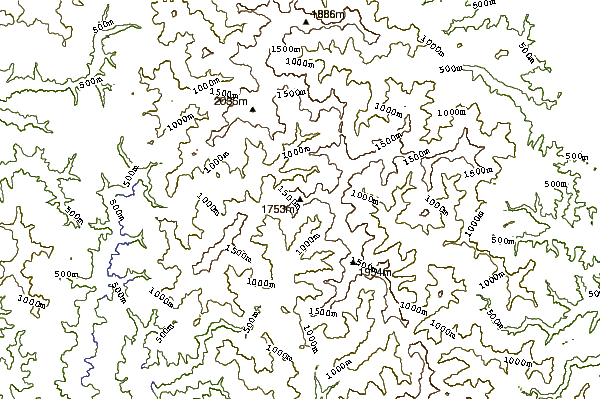 Mountain peaks around Mount Namewakka