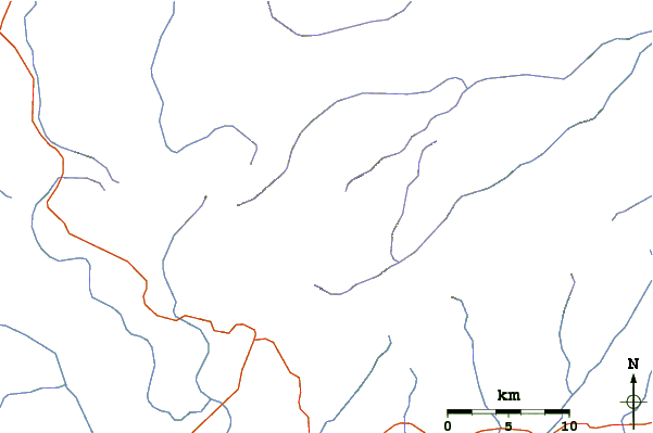 Roads and rivers around Mount Namuli