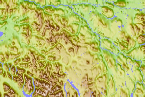 Surf breaks located close to Mount Nansen (Yukon)