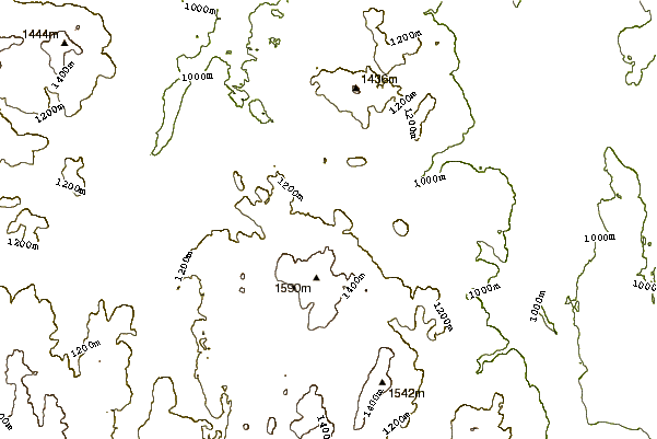 Mountain peaks around Mount Nazko