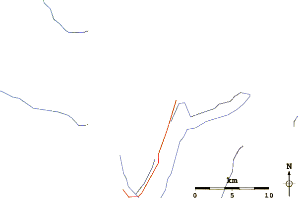 Roads and rivers around Mount Nazomi