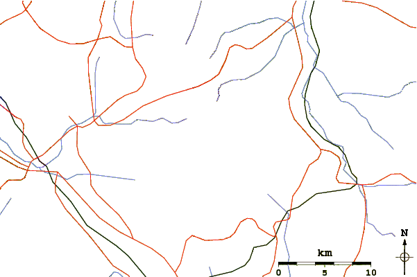 Roads and rivers around Mount Neishi