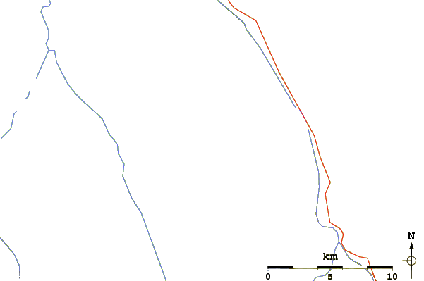 Roads and rivers around Mount Nelson (Alberta)