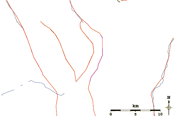 Roads and rivers around Mount Nestor