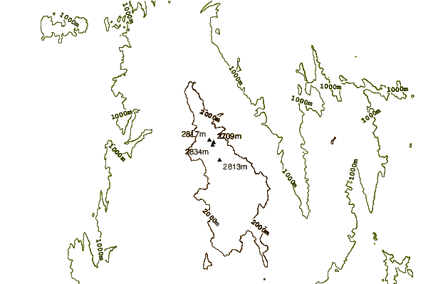 Mountain peaks around Mount Ng'iro