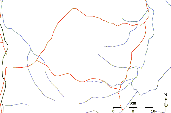 Roads and rivers around Mount Ngauruhoe