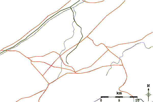 Roads and rivers around Mount Nittany