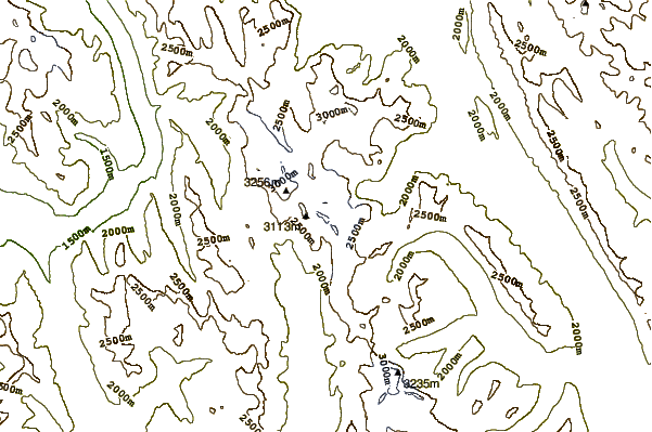 Mountain peaks around Mount Nivelle