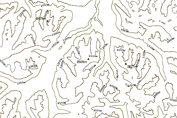 Mountain peaks around Mount Noel