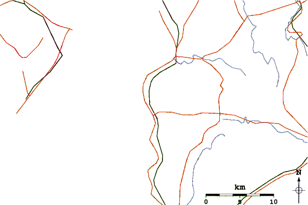 Roads and rivers around Mount Nokogiri (Chiba)