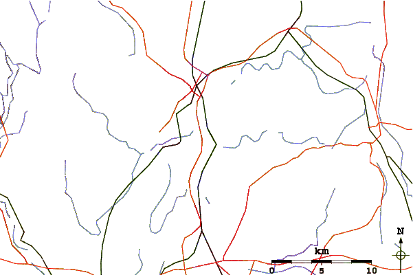 Roads and rivers around Mount Nonotuck