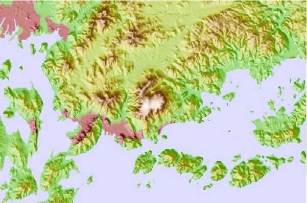 Surf breaks located close to Mount Noro