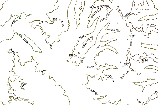 Mountain peaks around Mount Norris