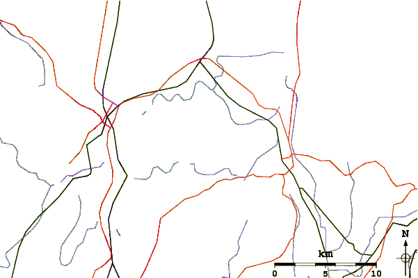 Roads and rivers around Mount Norwottuck