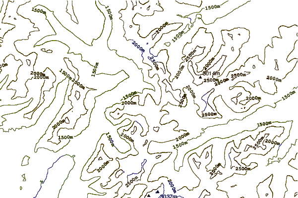 Mountain peaks around Mount Oberlin