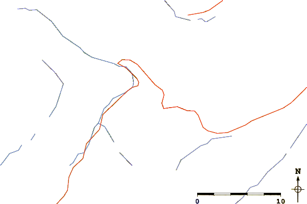 Roads and rivers around Mount Oberlin