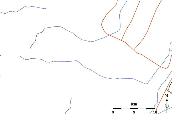 Roads and rivers around Mount Obihiro