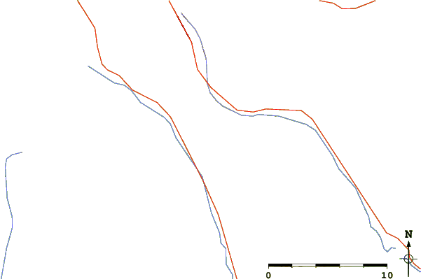 Roads and rivers around Mount Odlum