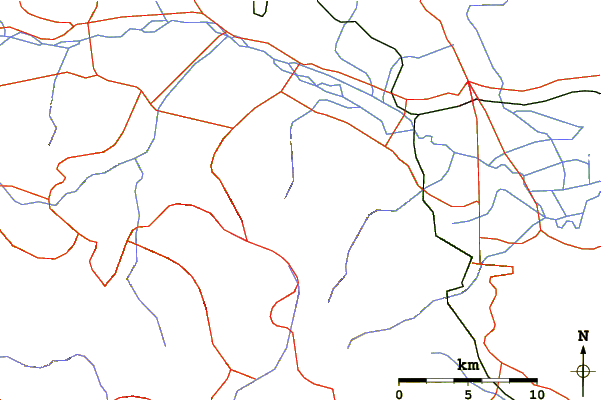 Roads and rivers around Mount Oeta