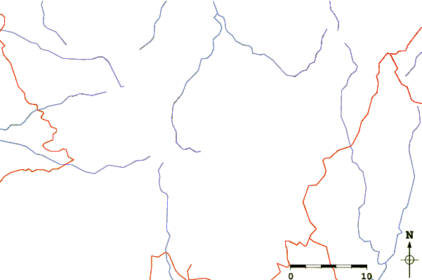 Roads and rivers around Mount Oku