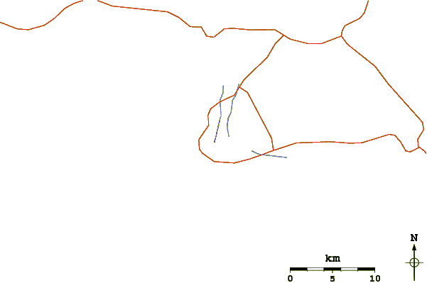 Roads and rivers around Mount Olga (Kata Tjuta)