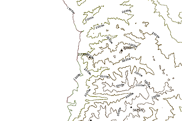 Mountain peaks around Mount Olympus