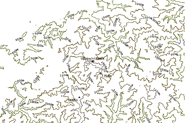 Mountain peaks around Mount Ōmine