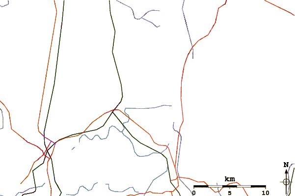 Roads and rivers around Mount Orient