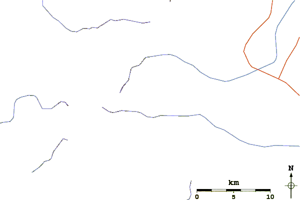 Roads and rivers around Mount Oshiki