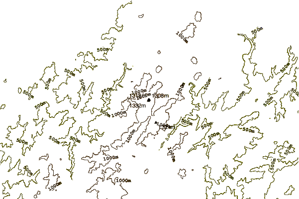 Mountain peaks around Mount Osorakan