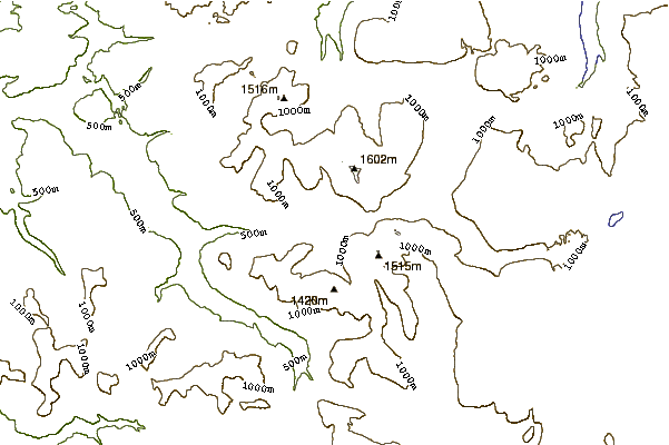 Mountain peaks around Mount Ossa