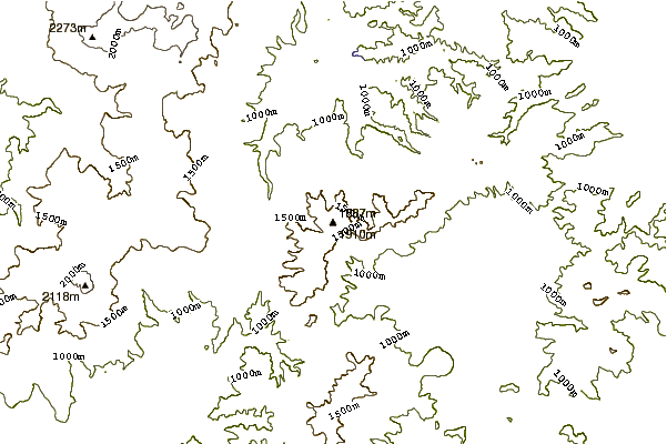 Mountain peaks around Mount Otofuke