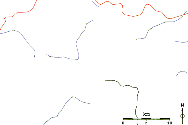 Roads and rivers around Mount Otofuke