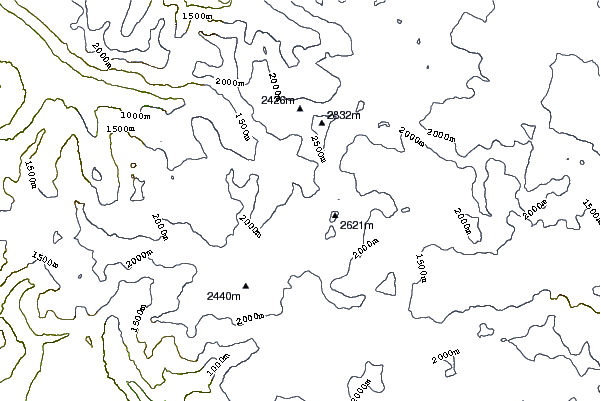 Mountain peaks around Mount Overill