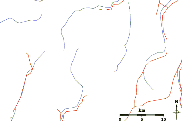 Roads and rivers around Mount Owen