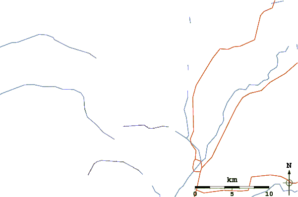 Roads and rivers around Mount Owen