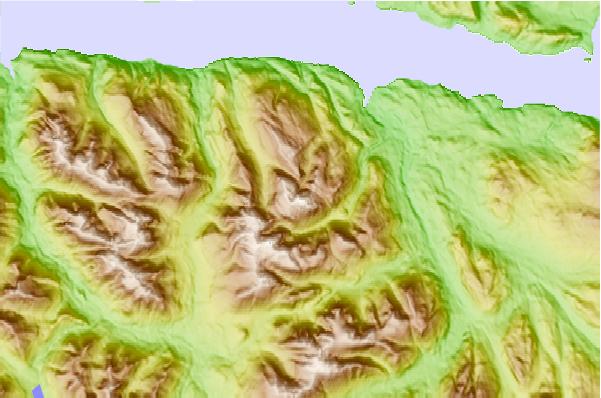 Surf breaks located close to Mount Palmerston