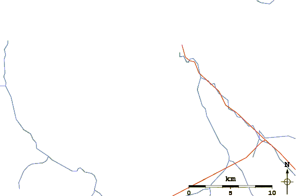 Roads and rivers around Mount Palmerston