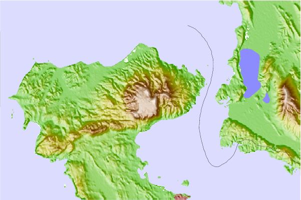 Surf breaks located close to Mount Pantokrator