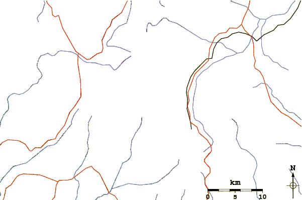 Roads and rivers around Mount Papandayan